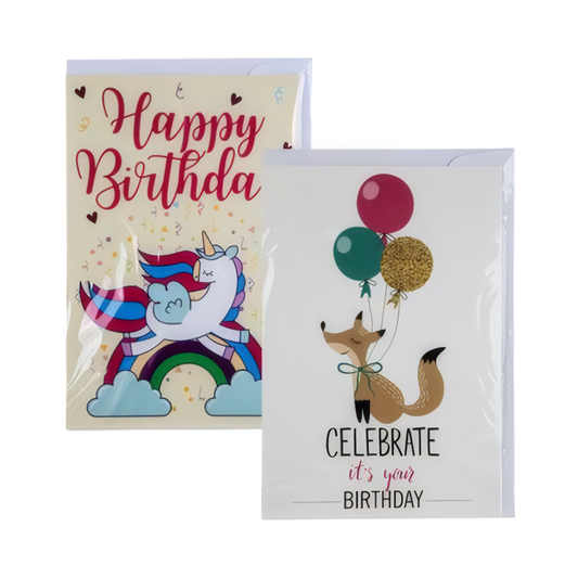 Birthday Card and Envelope - Girl - Assorted Designs