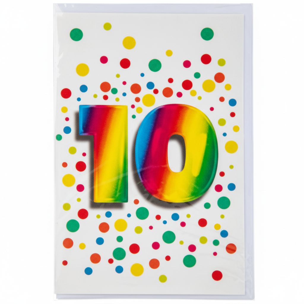 Card & Envelope Milestone 10 Years