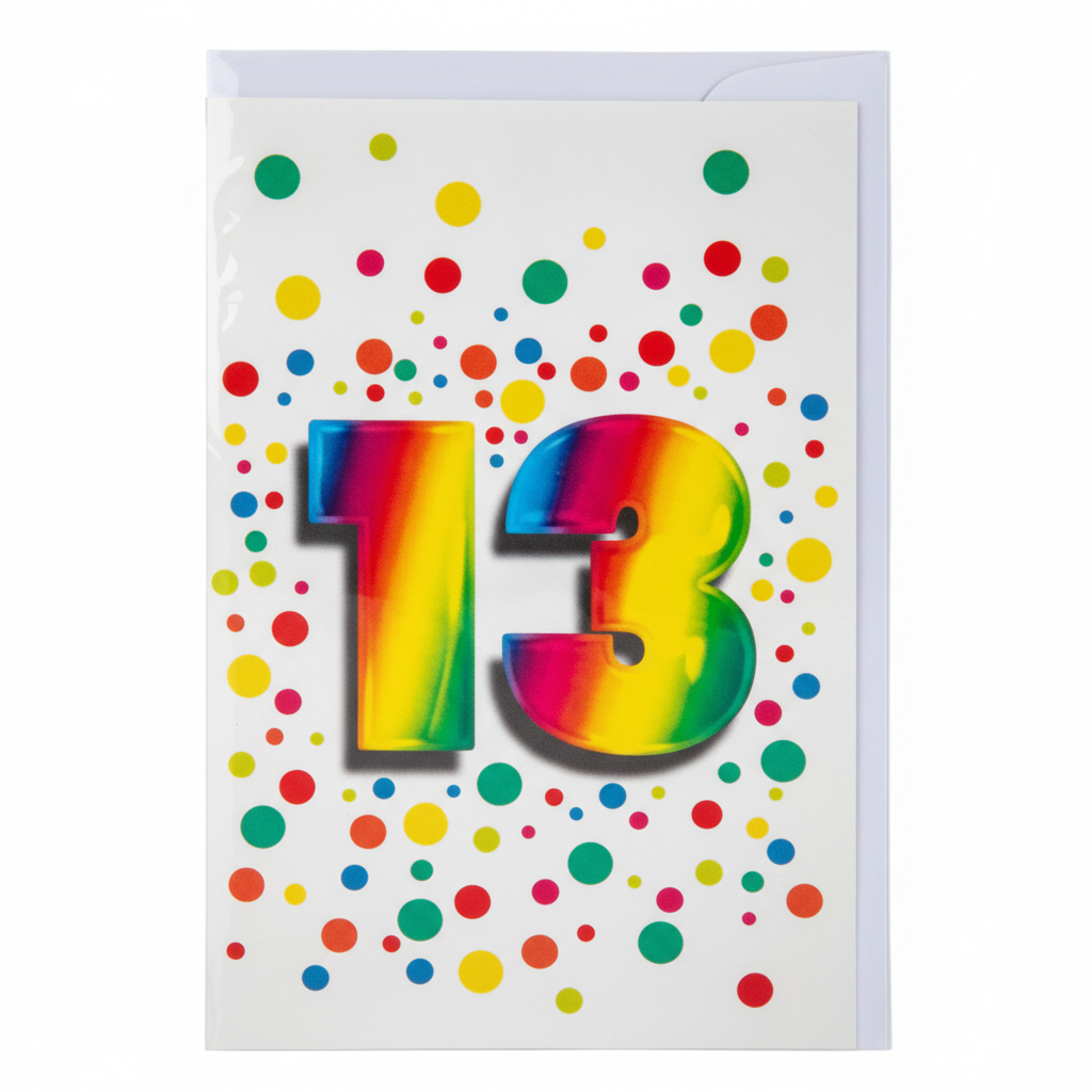 Card & Envelope Milestone 13 Years