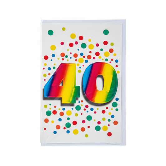 Card & Envelope Milestone 40 Years