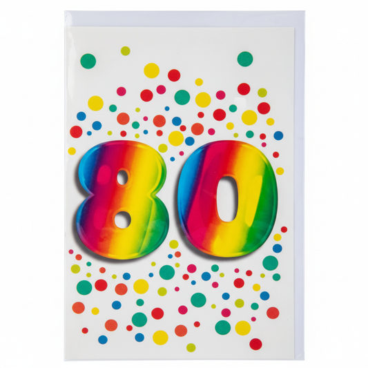 Card & Envelope Milestone 80 Years