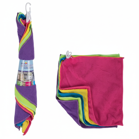 Disa Homeware Microfibre Cloth - Assorted Colors - 5 Piece Set