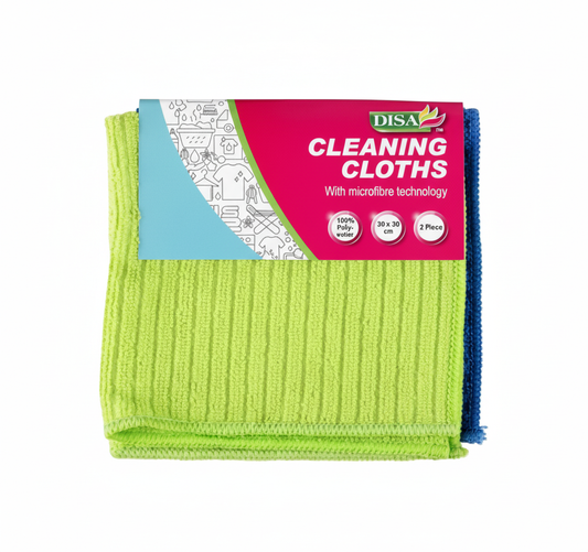Microfibre Cloths - 2 Piece Plain - 30 x 30 cm