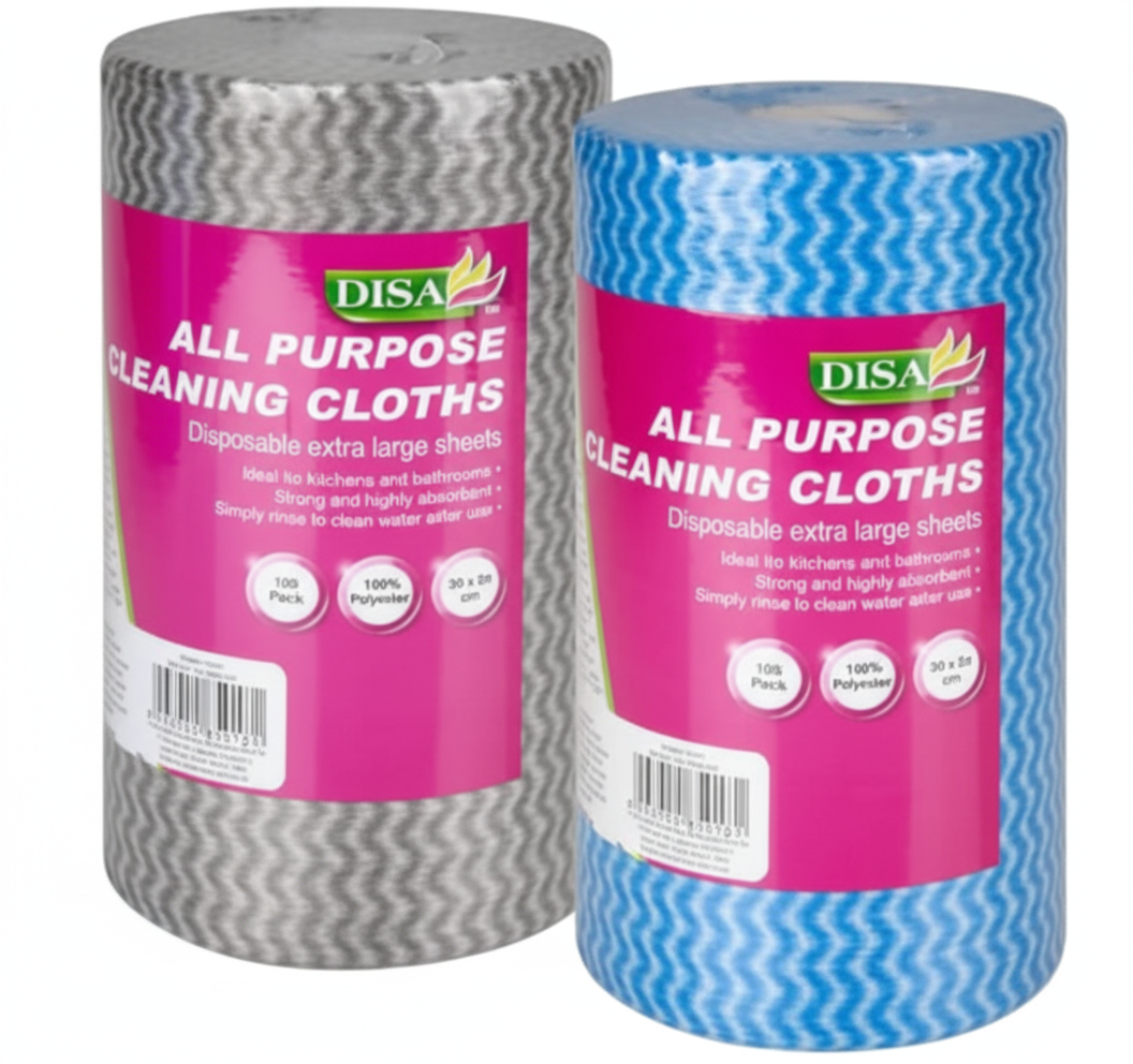 Cleaning Cloth Roll - 100 Sheets per Pack - 50 x 22 cm - Various Colors