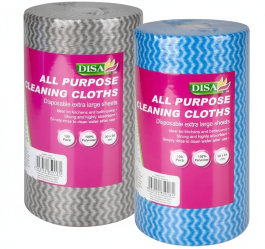 Cleaning Cloth Roll - 100 Sheets per Pack - 50 x 22 cm - Various Colors