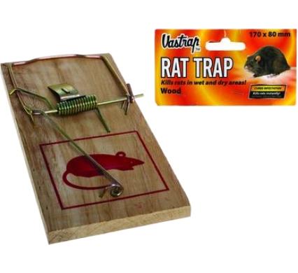 Vastrap Trap Rat Wooden - 17 cm x 8 cm