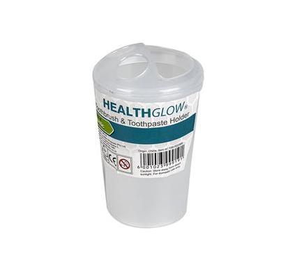 Toothbrush Holder Plastic - Holds 3 Brushes and Toothpaste - 5 Pack