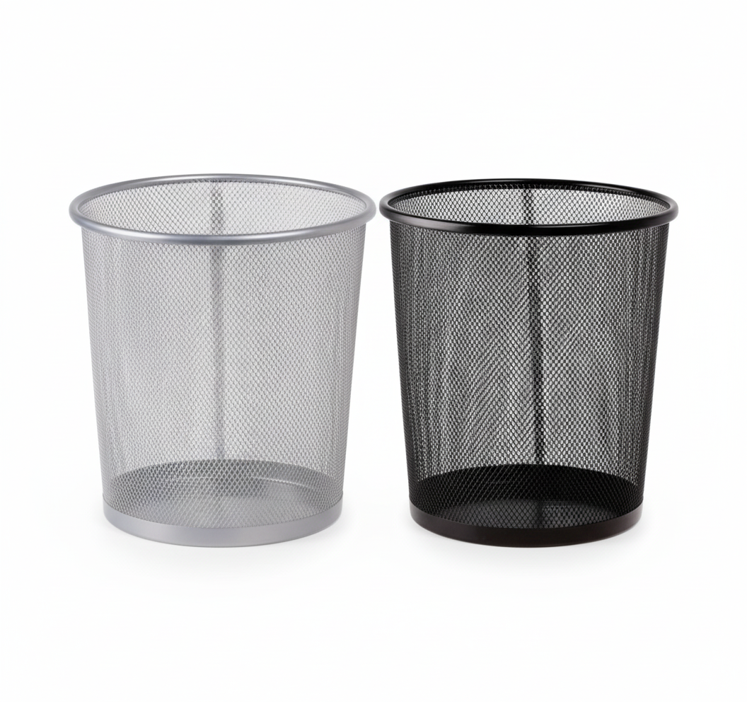 Wire Wastepaper Basket in Various Colours (26 cm)
