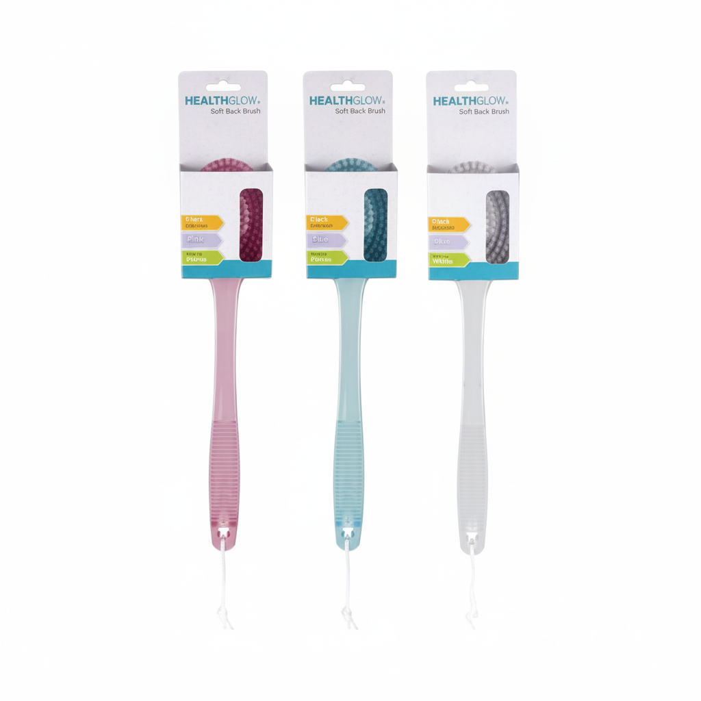 Pearl Finish Health Glow Back Brush in Various Colours