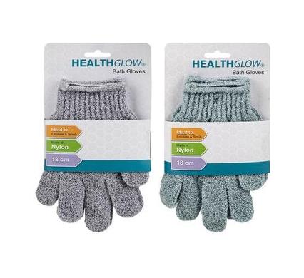 Health Glow Bath Body Glove - 18 cm - 1 Pair Per Pack