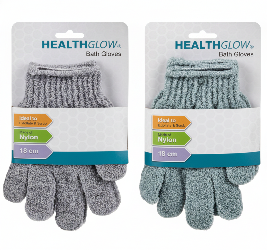 Bath Body Glove with 1 Pair Per Pack (18 cm) - Various Colours