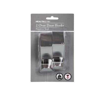 Stainless Steel Top of Door Hangers - Pack of 2 - Maximum Weight 3kg