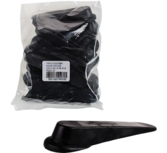 Door Wedge Vinyl Black - Bulk Pack of 20