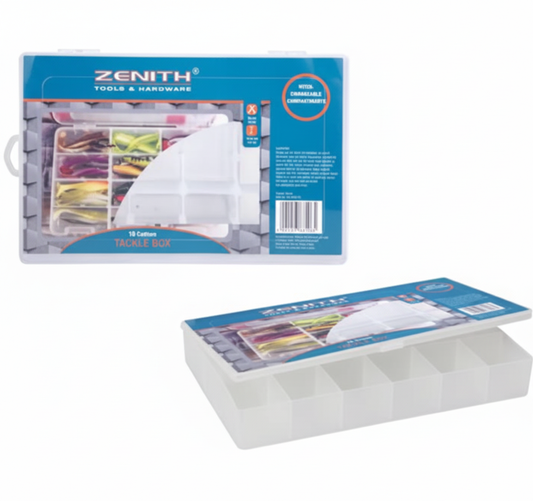 Plastic Tackle Box with 18 Sections (27 cm x 18 cm x 4 cm)