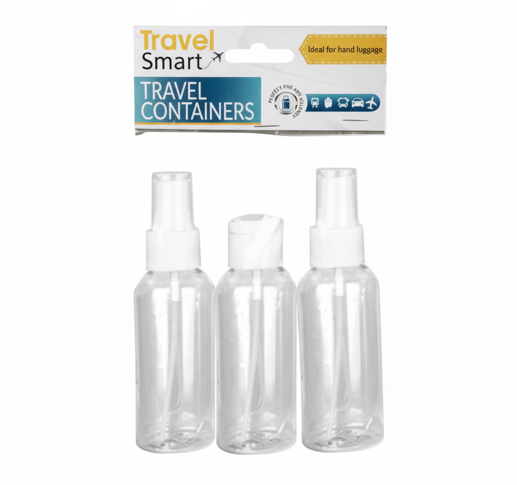 Travel Spray and Pump Bottles - 2 Pack (100 ml)