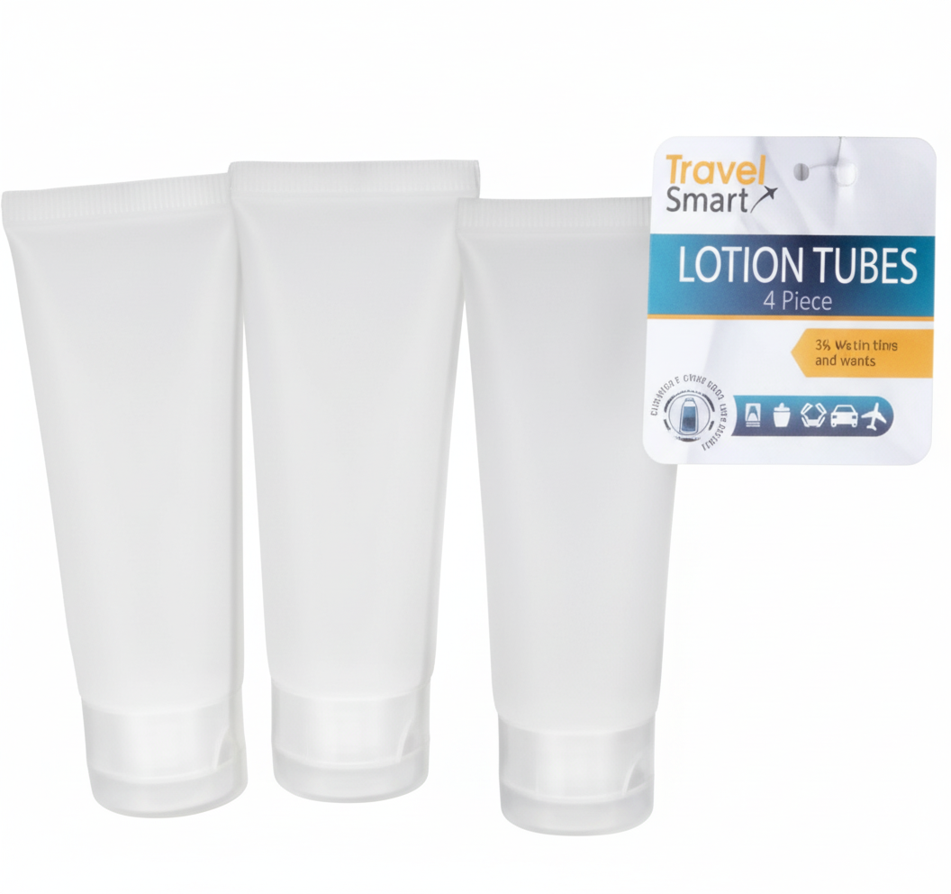 Travel Lotion Tubes, 3 Piece Set in Pouch (50 ml)
