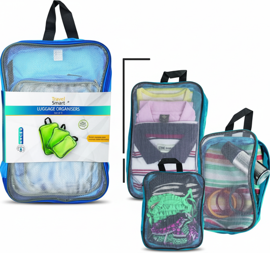 Camping Travel Luggage Organiser - 3 Piece Set