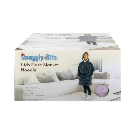 Blanket Plush Kids Hoodie - Soft Fleece - Warm and Cozy
