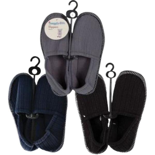 Slipper with Binding and Tapered Sole - Size 8 - Pack of 3