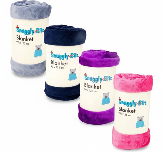 Blanket Flannel Fleece - 90cm x 125cm - Various Colors