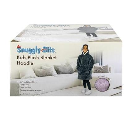 Blanket Plush Kids Hoodie - Soft Fleece - Warm and Cozy