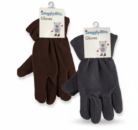 Gloves Adult Fleece Plain Assorted - 25 cm
