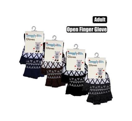 Gloves Adult Open Finger - Triangle Design