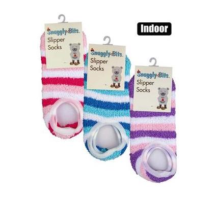 Socks Indoor Slipper with Grip - Stripe