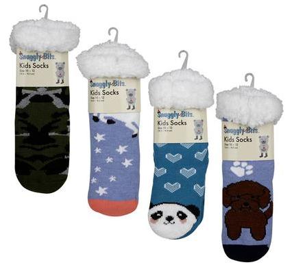 Socks for Indoor Use with Grip - Size 4 to 7 Years