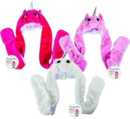Beanie Kids Unicorn with Earflaps and Hand Pockets