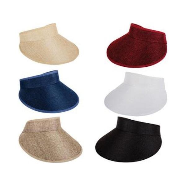 Ladies Visor Style Hat - 24 cm x 16 cm - Pack of 6