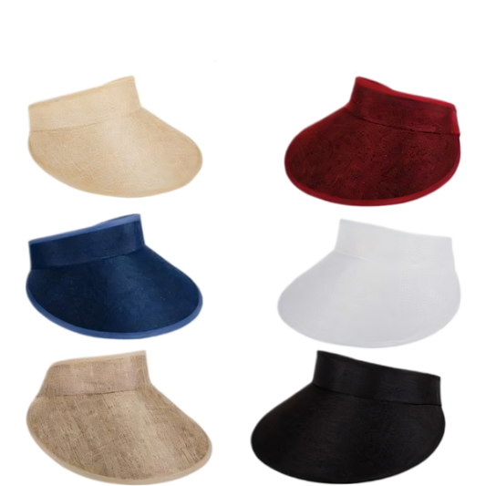 Ladies Visor Style Hat - 24 cm x 16 cm - Pack of 6 - Various Colors