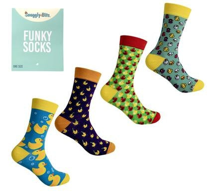 Socks Unisex Duck Designs - Pack of 4
