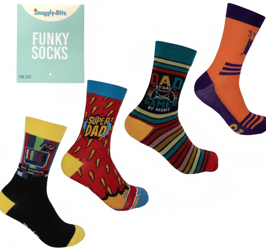 Unisex Assorted Socks for Father (Pack of 4)