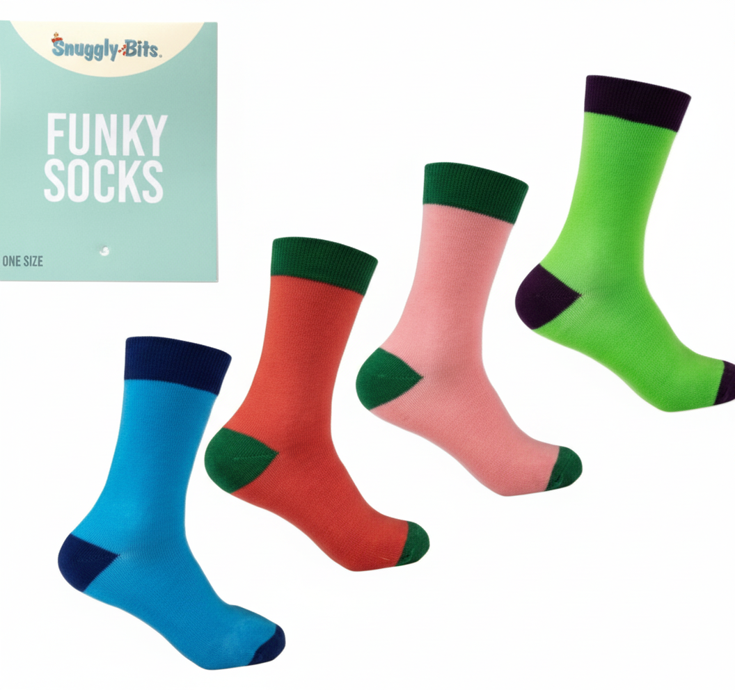 Unisex Socks with Solid Plain Designs - Pack of 4