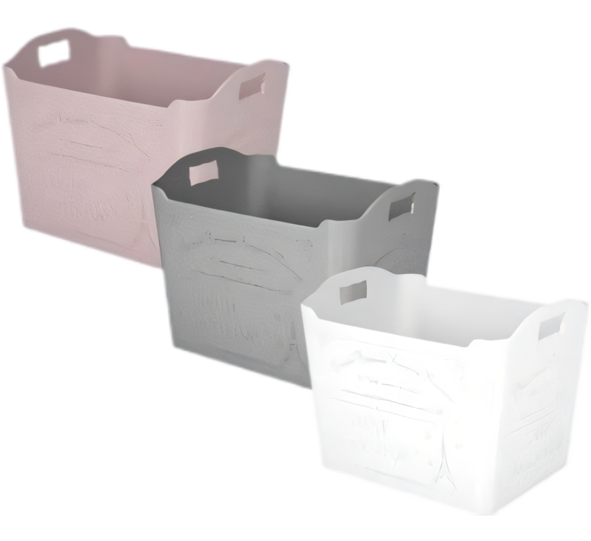 Basket Plastic Paris - Capacity 1.5 Litre - Dimensions 16 cm x 12 cm x 13 cm - Various Colors