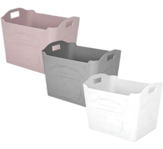 Basket Plastic Paris - Capacity 1.5 Litre - Dimensions 16 cm x 12 cm x 13 cm - Various Colors