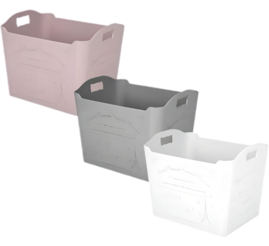 Basket Plastic Paris - 3 Litre - 19 cm x 14 cm x 14 cm - Various Colors