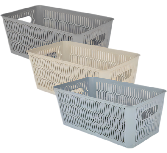 Basket Plastic Stackable 3,8l 29x16x15cm - Various Colors