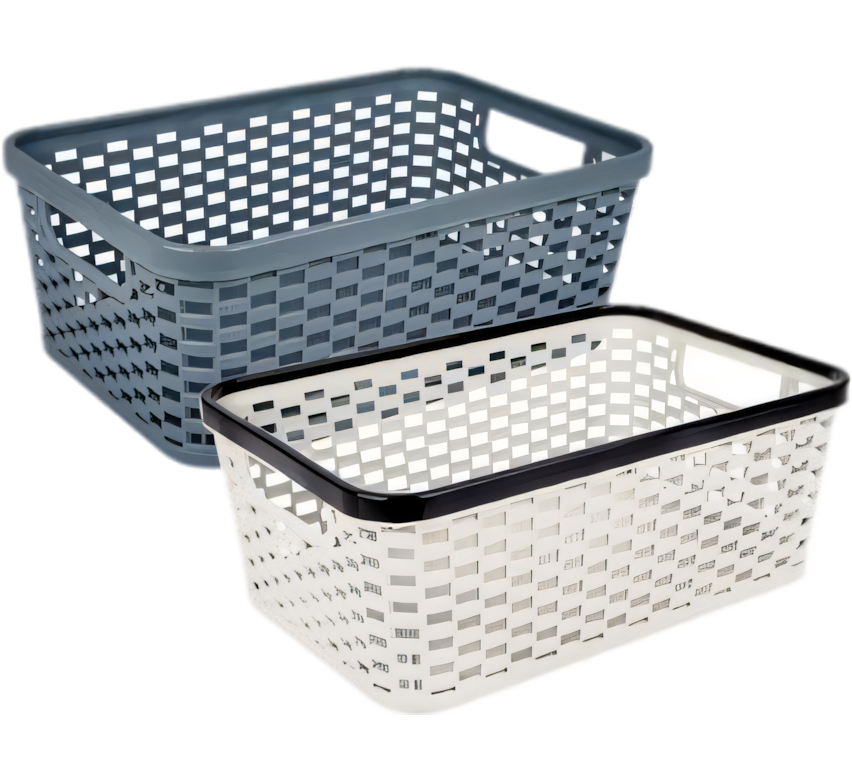 Plastic Honeycomb Basket - 30x22x12 cm - Various Colours