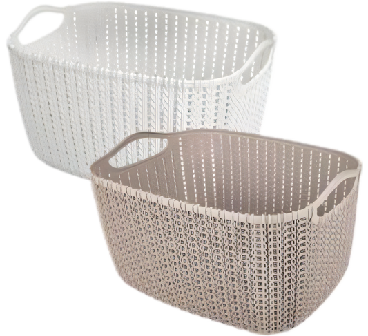 Plastic Basket - 12 Liter Capacity - Weave Design