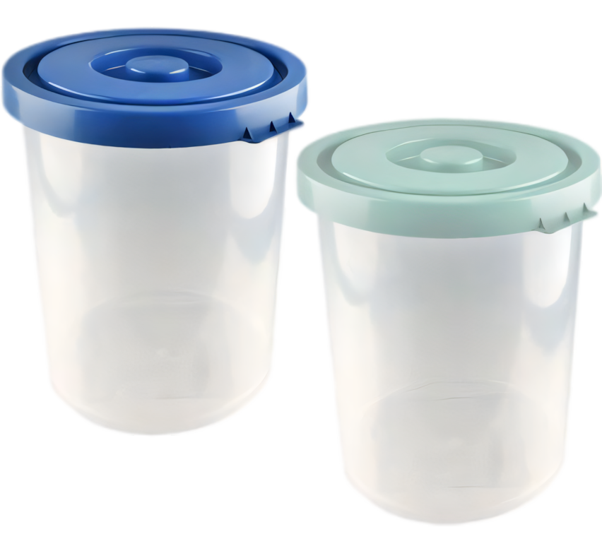 Clear Base Containers - 8 Litre - Various Colors