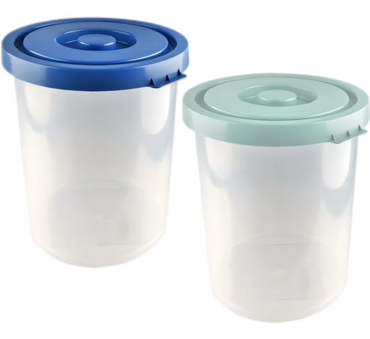Clear Base Containers - 8 Litre - Various Colors