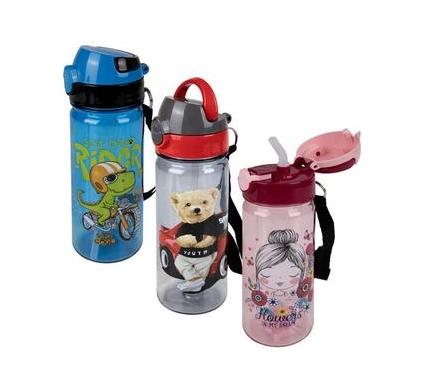 Water Bottle with Straw - 500 ml