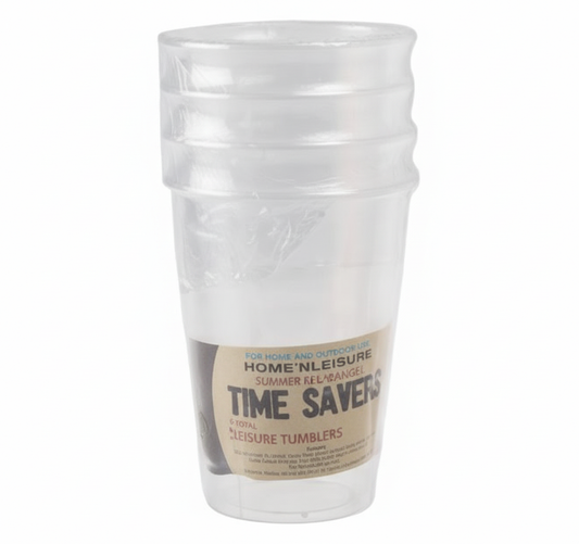 Home and Leisure Plastic Tumblers - Pack of 4 - 350 ml