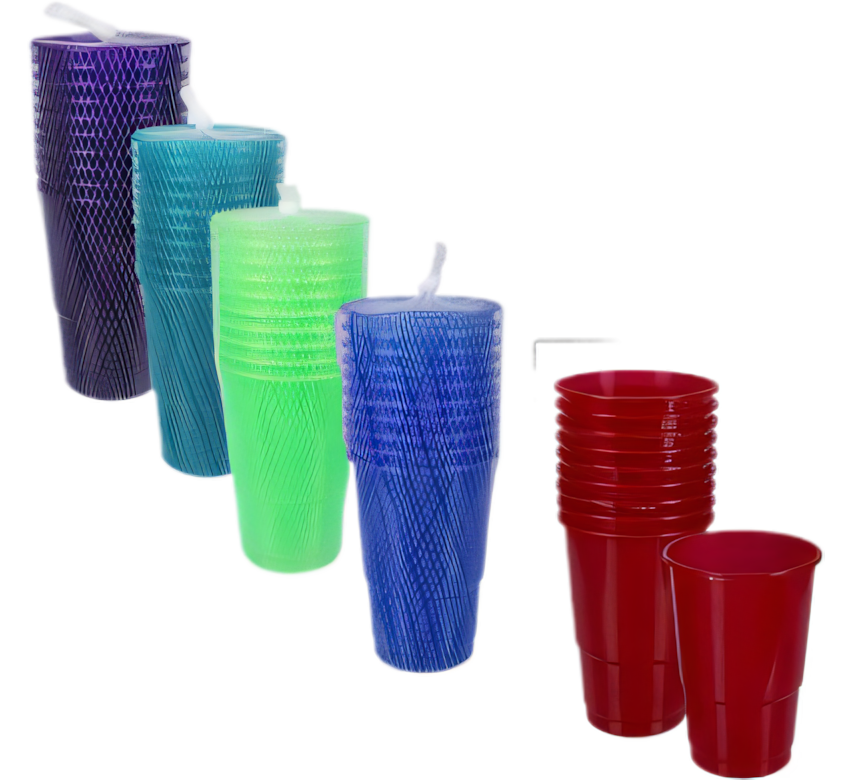 Polypropylene Plastic Tumblers (500 ml, 10-piece) - Various Colours