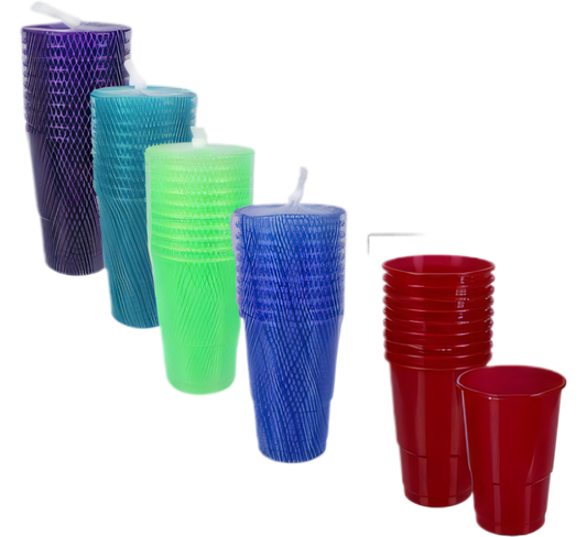 Polypropylene Plastic Tumblers (500 ml, 10-piece) - Various Colours