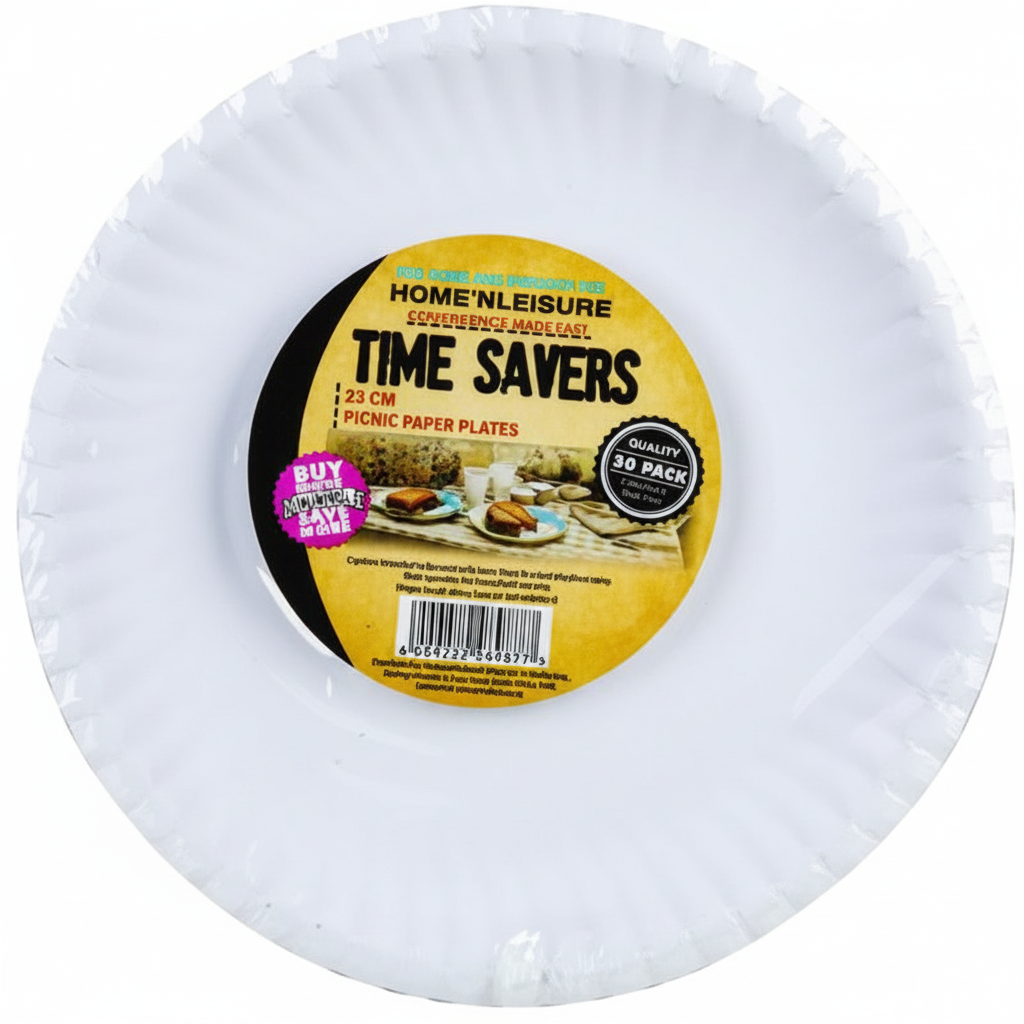 Paper Picnic Plates (23 cm) - 50 Pieces