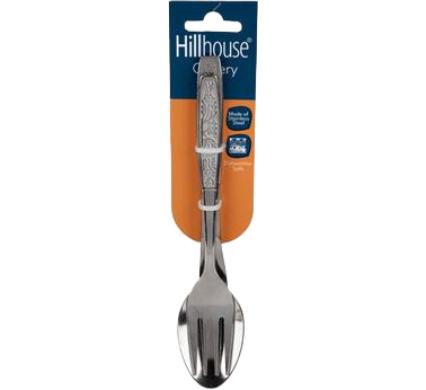 Stainless Steel Rose Pattern Place Setting - 3 Pieces