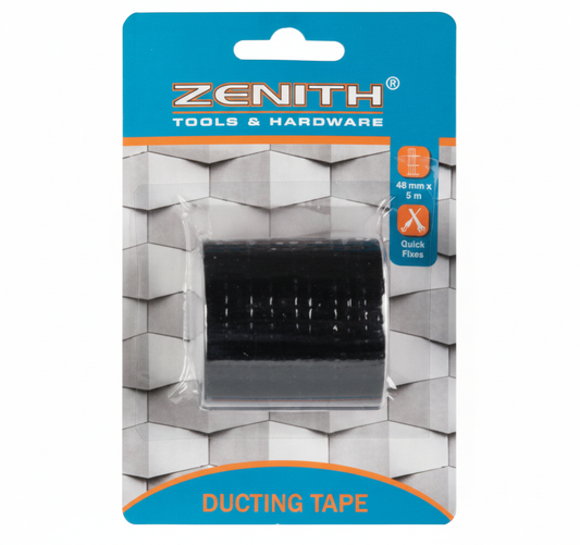 Zenith Ducting Tape - Black - 48 mm x 5 m